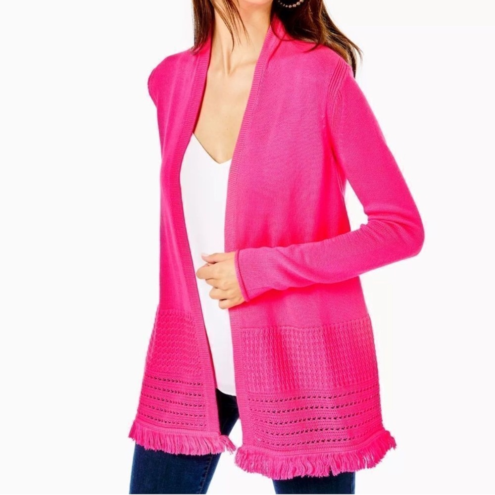 Lilly Pulitzer - Noble Fringe cardigan. NWT. Small